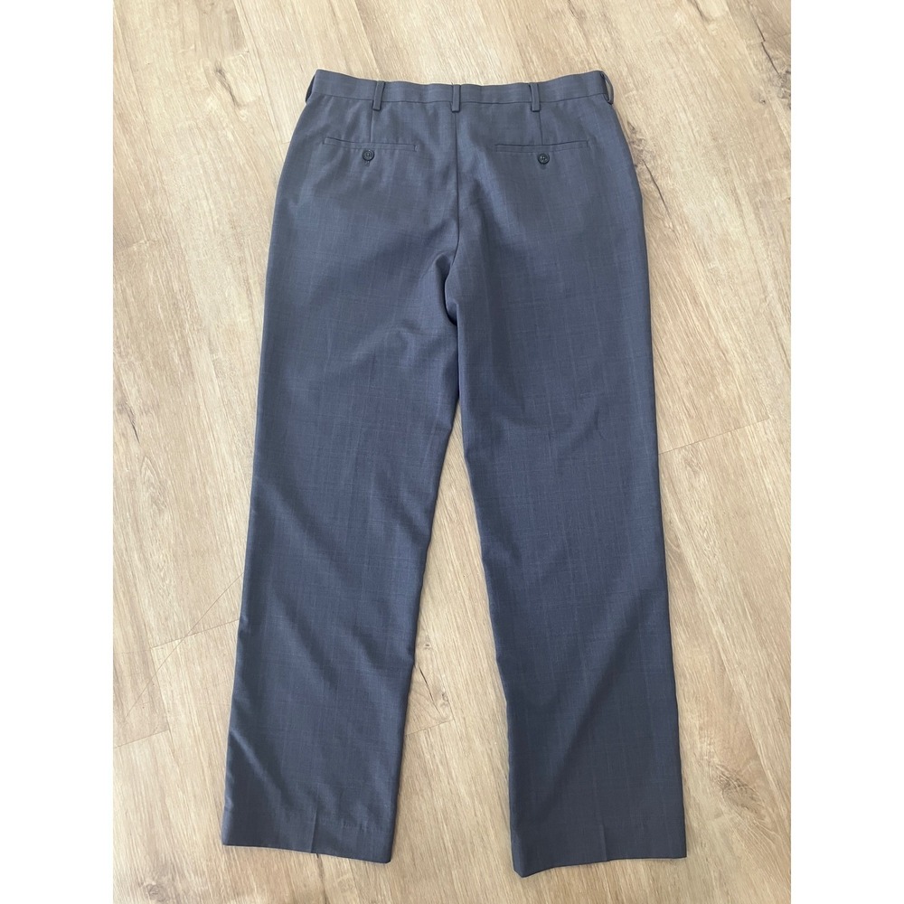 Perry Ellis Portfolio Men's Gray Stripe Dress Pants Size 34x32 - Picture 2 of 5